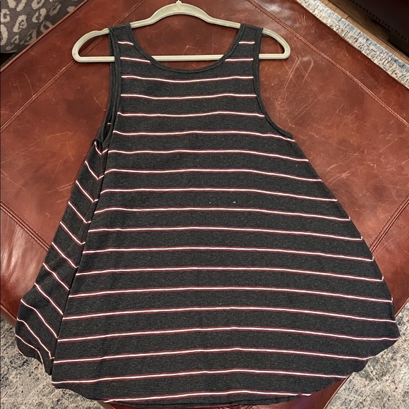 Free People Tops - Free People Black and Pink Striped Tank Top
